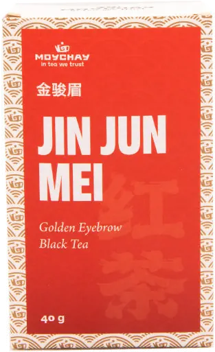 Black Tea Golden Eyebrow (Jin Jun Mei), Chinese tea from Fujian Province (Red Tea), 40 gram package